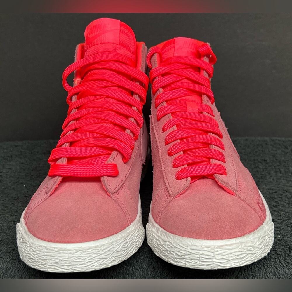 Nike Blazer Hot Punch Casual Sneakers Size 4.5Y WOMENS 6 Pink Suede 895850-605 - Picture 5 of 8